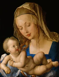 Vierge et enfant avec une poire